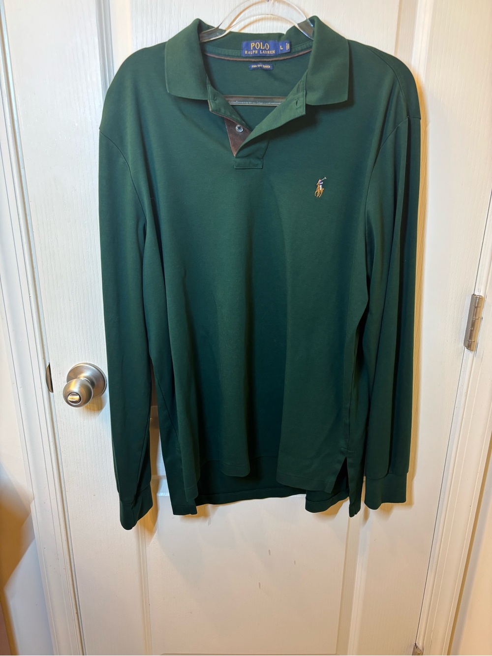 Polo Ralph Lauren Pima Soft Touch Polo Men’s L Green Long Sleeve Pony Shirt